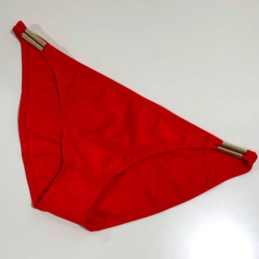 NWOT Old Navy Red w/ Gold Bikini Bottoms (M)